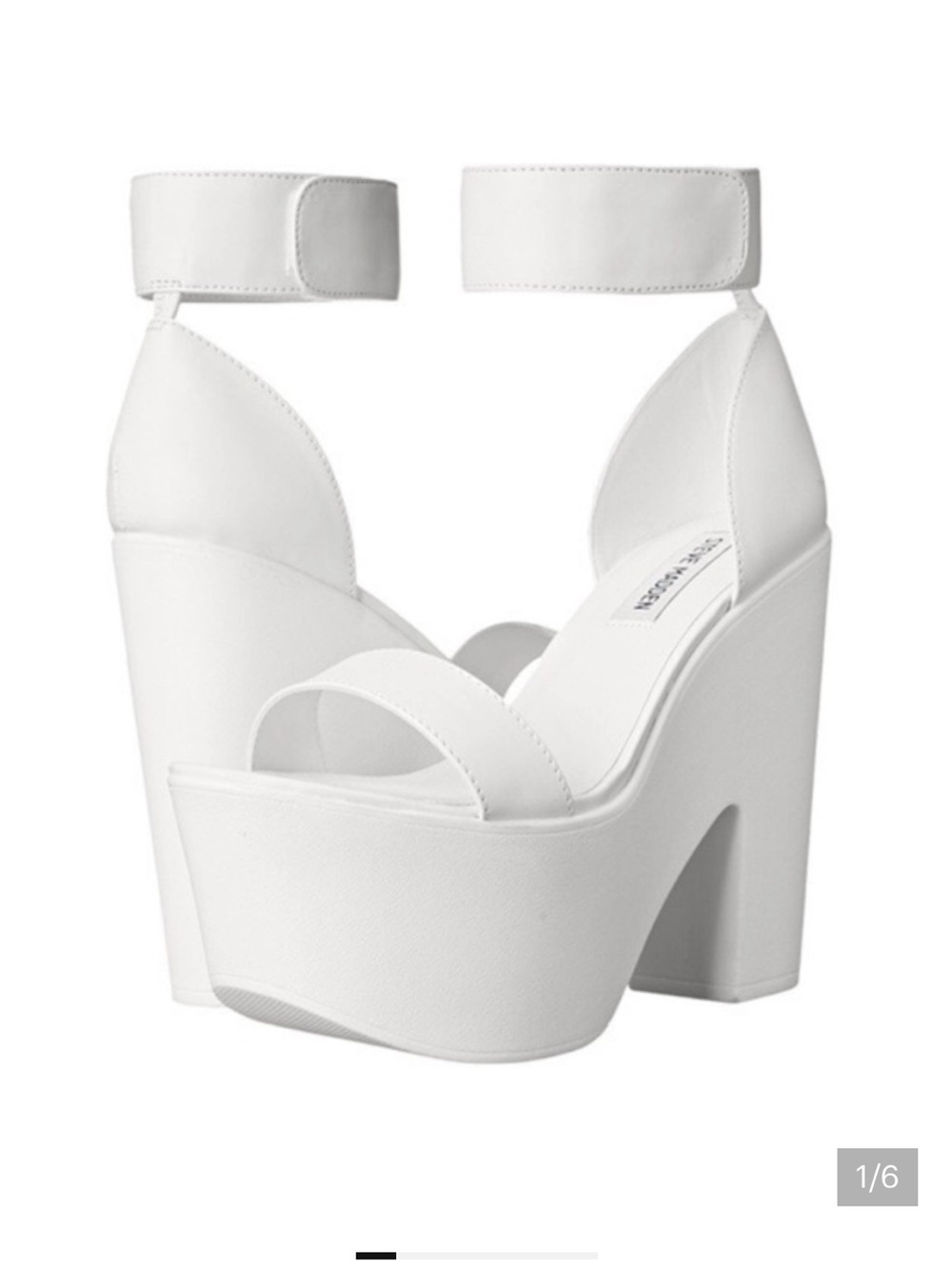 Steve Madden White Lavaa Platform Sandal Heels